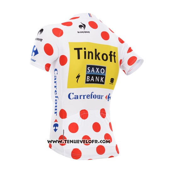 2014 Maillot Ciclismo Saxobank Lider Blanc et Rouge Manches Courtes et Cuissard